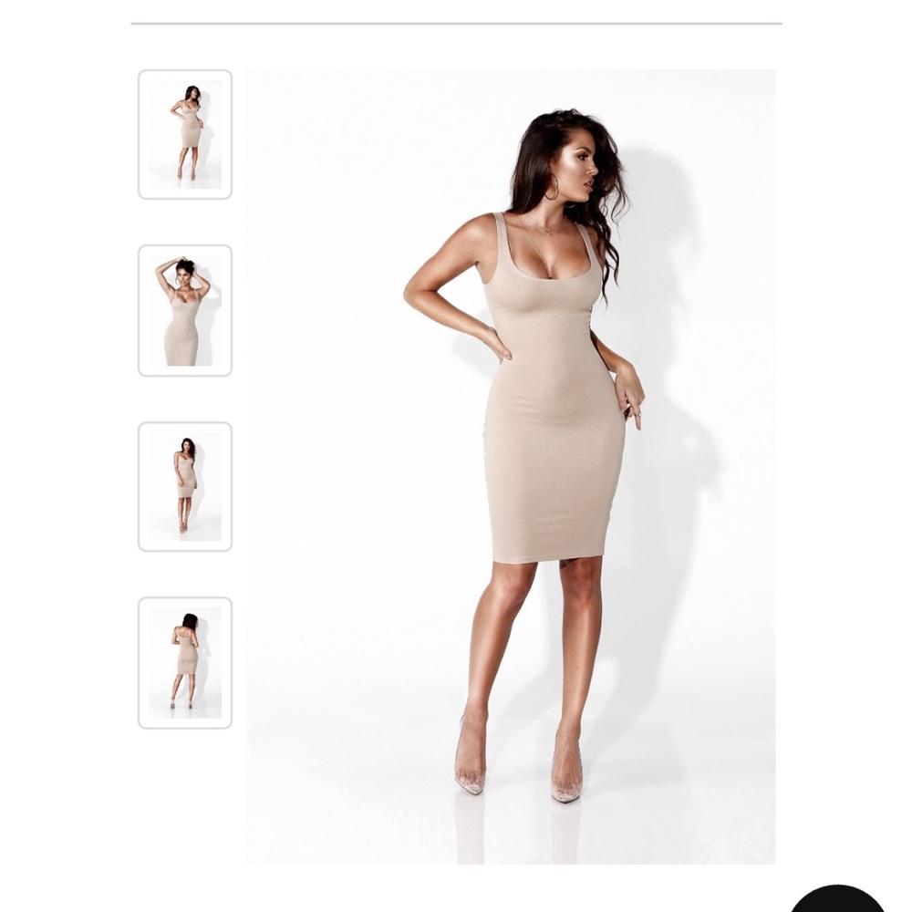 Jluxlabel Gotta Have it Tan Sleeveless Dress large